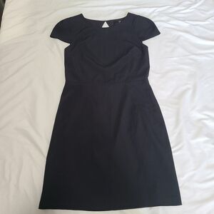 Tibi Back Cut Our Black Mini Dress Size 4